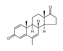 Androsta-1,4,6-triene-3,17-dione, 6-methyl Structure