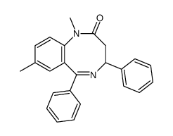 1,8-dimethyl-4,6-diphenyl-3,4-dihydro-1,5-benzodiazocin-2-one结构式