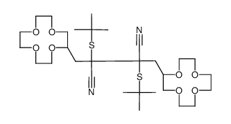 2,3-Bis-tert-butylsulfanyl-2,3-bis-(1,4,7,10-tetraoxa-cyclododec-2-ylmethyl)-succinonitrile Structure