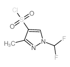 1-(difluoromethyl)-3-methylpyrazole-4-sulfonyl chloride structure