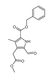 5-Formyl-4-methoxycarbonylmethyl-3-methyl-1H-pyrrole-2-carboxylic acid benzyl ester Structure