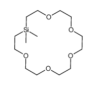 16,16-dimethyl-1,4,7,10,13-pentaoxa-16-silacyclooctadecane Structure