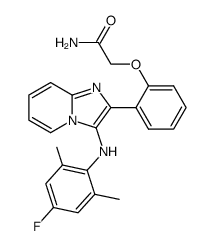 2-[2-(aminocarbonylmethoxy)phenyl]-3-(2,6-dimethyl-4-fluorophenylamino)imidazo[1,2-a]pyridine Structure