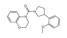 (2,3-Dihydrobenzo[1,4]oxazin-4-yl)[3-(2-methoxyphenyl)pyrrolidin-1-yl]methanone结构式