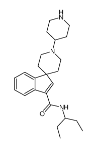 N-(pentan-3-yl)-1'-(piperidin-4-yl)spiro[indene-1,4'-piperidine]-3-carboxamide Structure