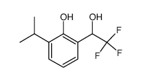 2-isopropyl-6-(1-hydroxy-2,2,2-trifluoro-ethyl)-phenol结构式