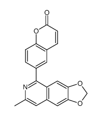 6-(7-methyl-[1,3]dioxolo[4,5-g]isoquinolin-5-yl)-chromen-2-one Structure