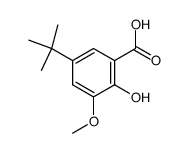 5-tert-Butyl-2-hydroxy-3-methoxy-benzoic acid Structure