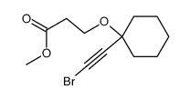 3-(1-bromoethynyl-cyclohexyloxy)-propionic acid methyl ester Structure