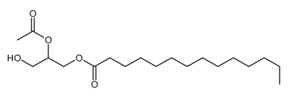 (2-acetyloxy-3-hydroxypropyl) tetradecanoate Structure