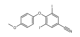 3,5-diiodo-4-(4-methoxy-phenoxy)-benzonitrile Structure