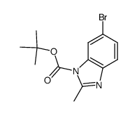 1,1-dimethylethyl 6-bromo-2-methyl-1H-benzimidazole-1-carboxylate结构式