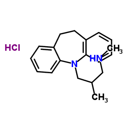 3-(10,11-Dihydro-5H-dibenzo[b,f]azepin-5-yl)-N,2-dimethyl-1-propanamine hydrochloride (1:1)结构式