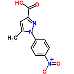 5-METHYL-1-(4-NITRO-PHENYL)-1H-PYRAZOLE-3-CARBOXYLIC ACID结构式