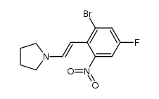 1-[2-(2-bromo-4-fluoro-6-nitro-phenyl)-vinyl]-pyrrolidine Structure