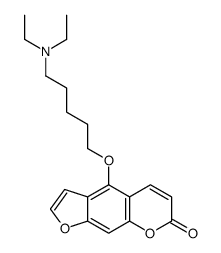4-[5-(diethylamino)pentoxy]furo[3,2-g]chromen-7-one结构式