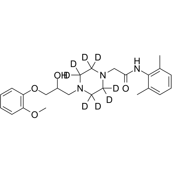Ranolazine-d8 Structure