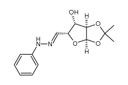 O1,O2-isopropylidene-α-D-xylo-pentodiald-1,4-ose-5-phenylhydrazone结构式