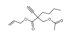 allyl 2-(acetoxymethyl)-2-cyanohexanoate结构式