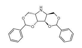 2,3:4,5-di-O-benzylidene-(3R,4R)-dihydroxy-(2S,5S)-bis(hydroxymethyl)pyrrolidine结构式