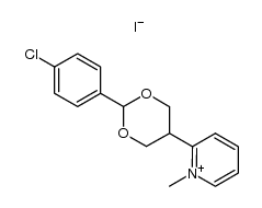 2-(2-(4-chlorophenyl)-1,3-dioxan-5-yl)-1-methylpyridin-1-ium iodide Structure