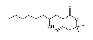 5-(2-hydroxyoctyl)-2,2-dimethyl-1,3-dioxane-4,6-dione Structure