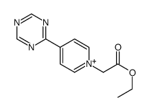 ethyl 2-[4-(1,3,5-triazin-2-yl)pyridin-1-ium-1-yl]acetate结构式