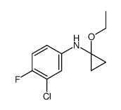 3-chloro-N-(1-ethoxycyclopropyl)-4-fluoroaniline结构式