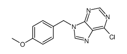 6-chloro-9-[(4-methoxyphenyl)methyl]purine结构式