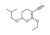 6-ethoxy-2-(2-methylpropoxy)-3,4-dihydro-2H-pyran-5-carbonitrile结构式