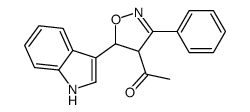1-[5-(1H-indol-3-yl)-3-phenyl-4,5-dihydro-1,2-oxazol-4-yl]ethanone结构式