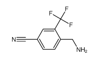 4-(氨基甲基)-3-(三氟甲基)苯甲腈结构式