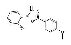 6-[5-(4-methoxyphenyl)-3H-1,3,4-oxadiazol-2-ylidene]cyclohexa-2,4-dien-1-one结构式