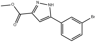 3-(3-溴苯基)-1H-吡唑-5-羧酸甲酯结构式
