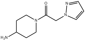 1-(4-aminopiperidin-1-yl)-2-(1h-pyrazol-1-yl)ethan-1-one structure