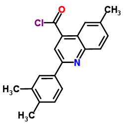 2-(3,4-Dimethylphenyl)-6-methyl-4-quinolinecarbonyl chloride结构式