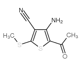 5-乙酰基-4-氨基-2-(甲基硫休)噻吩-3-甲腈结构式