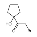 Ethanone, 2-bromo-1-(1-hydroxycyclopentyl)- (9CI) Structure