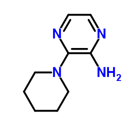 3-(1-Piperidinyl)-2-pyrazinamine structure