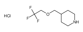 4-[(2,2,2-trifluoroethoxy)methyl]piperidine hydrochloride结构式