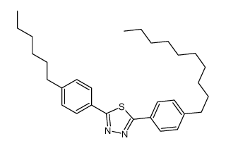 2-(4-decylphenyl)-5-(4-hexylphenyl)-1,3,4-thiadiazole结构式