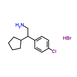 2-(4-Chlorophenyl)-2-cyclopentylethanamine hydrobromide (1:1) Structure