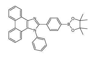 1-phenyl-2-(4-(4,4,5,5-tetramethyl-1,3,2-dioxaborolan-2-yl)phenyl)-1H-phenanthro[9,10-d]imidazole结构式