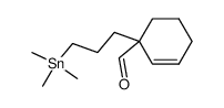 1-(3-(trimethylstannyl)propyl)cyclohex-2-ene-1-carbaldehyde结构式