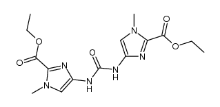 diethyl 4,4'-(carbonylbis(azanediyl))bis(1-methyl-1H-imidazole-2-carboxylate) Structure