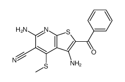 3,6-diamino-2-benzoyl-4-methylthio-thieno<2,3-b>pyridin-5-carbonitril结构式