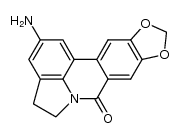 2-amino-4,5-dihydro-[1,3]dioxolo[4,5-j]pyrrolo[3,2,1-de]phenanthridin-7-one结构式