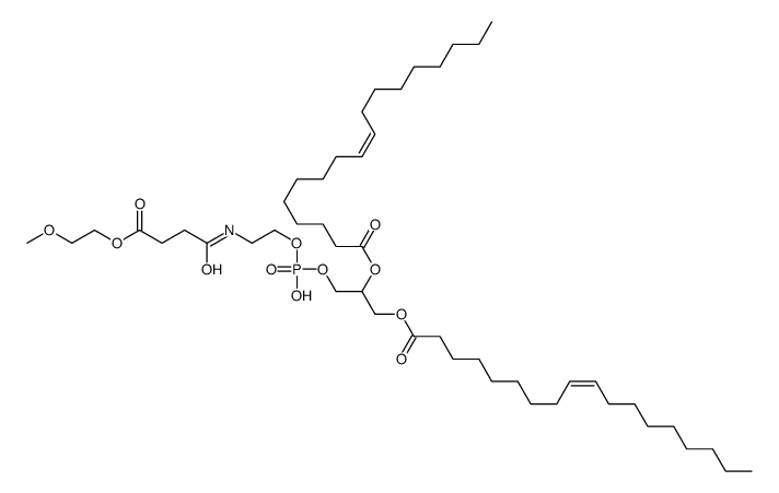 dioleoyl-N-(monomethoxypolyethylene glycol succinyl)phosphatidylethanolamine结构式