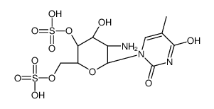 1-thyminylglucosamine-4,6-disulfate结构式