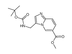 3-(tert-Butoxycarbonylamino-methyl)-imidazo[1,2-a]pyridine-6-carboxylic acid methyl ester结构式